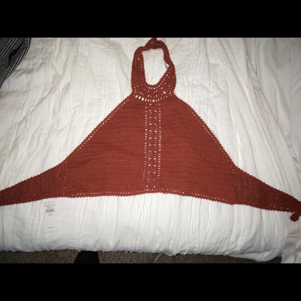 Knit halter top.